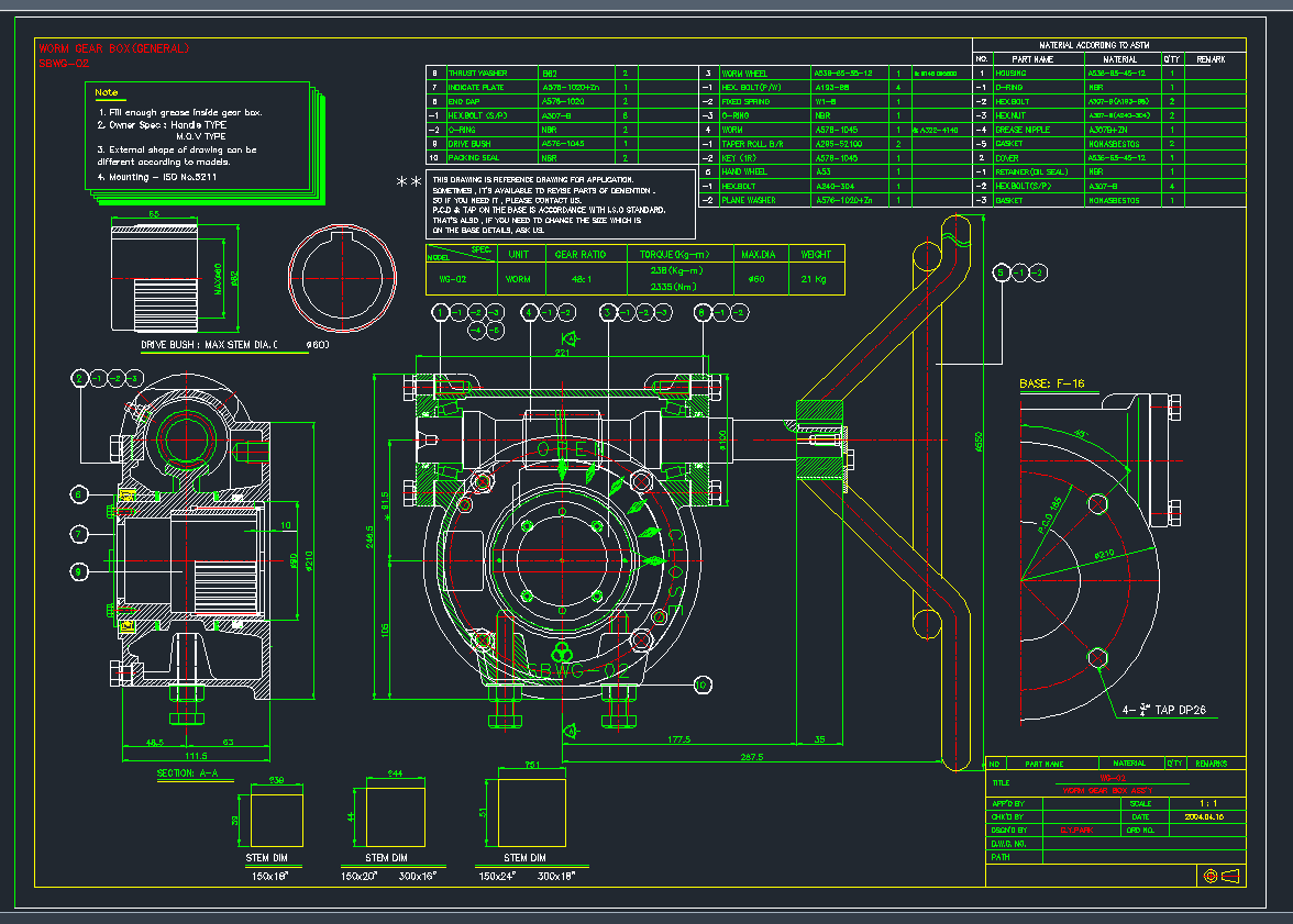 WORMGEARBOXCADD